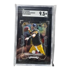 Ben Roethlisberger Bowman 2015 Black Rainbow SGC 9.5 Card